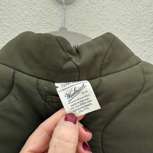 VTG Woolrich Reversible Wool Quilted USA Made Zip Winter Vest 18059 Men size 2XL - Picture 9 of 12
